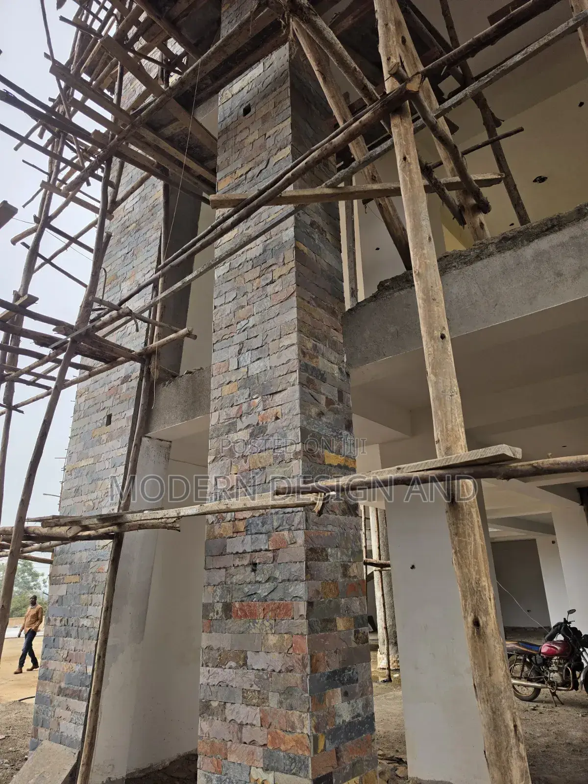 Slates Stones on Pillar Fixing