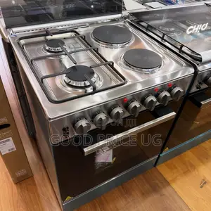 Hisense 60cm by 60cm Stainless Steel Electric and Gas Cooker2+2