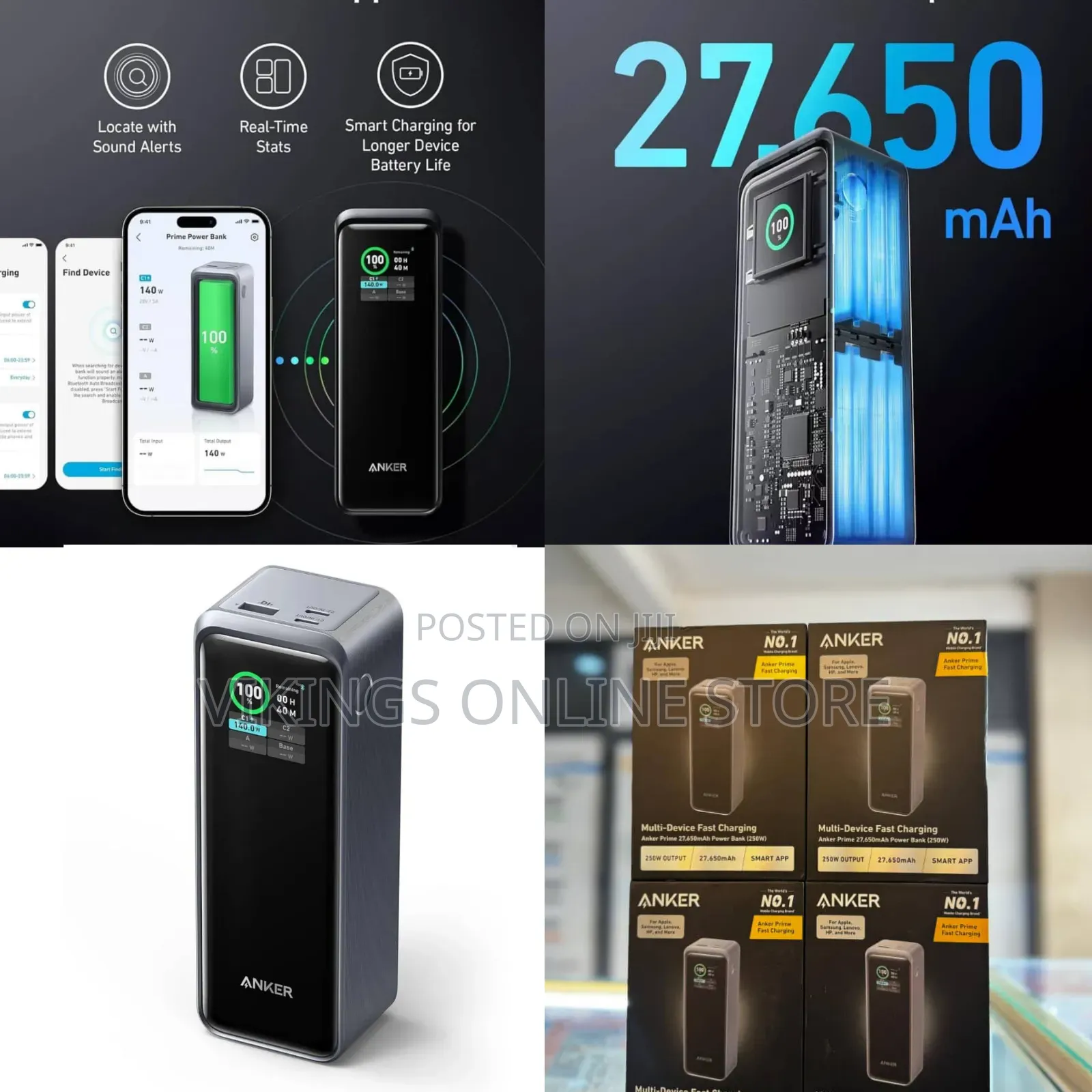 Anker Prime Power Bank, 27,650mah 3-Port 250w Portable Charge