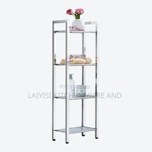 Glass Shelf Set of 5, Elegant Glass Shelves Living Room or Bathroom