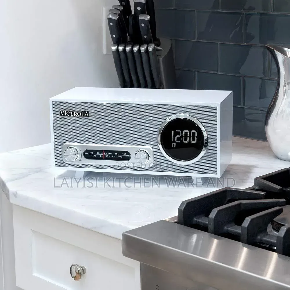 Bluetooth Digital Alarm Clock Loud Fm Radio Usb Charging