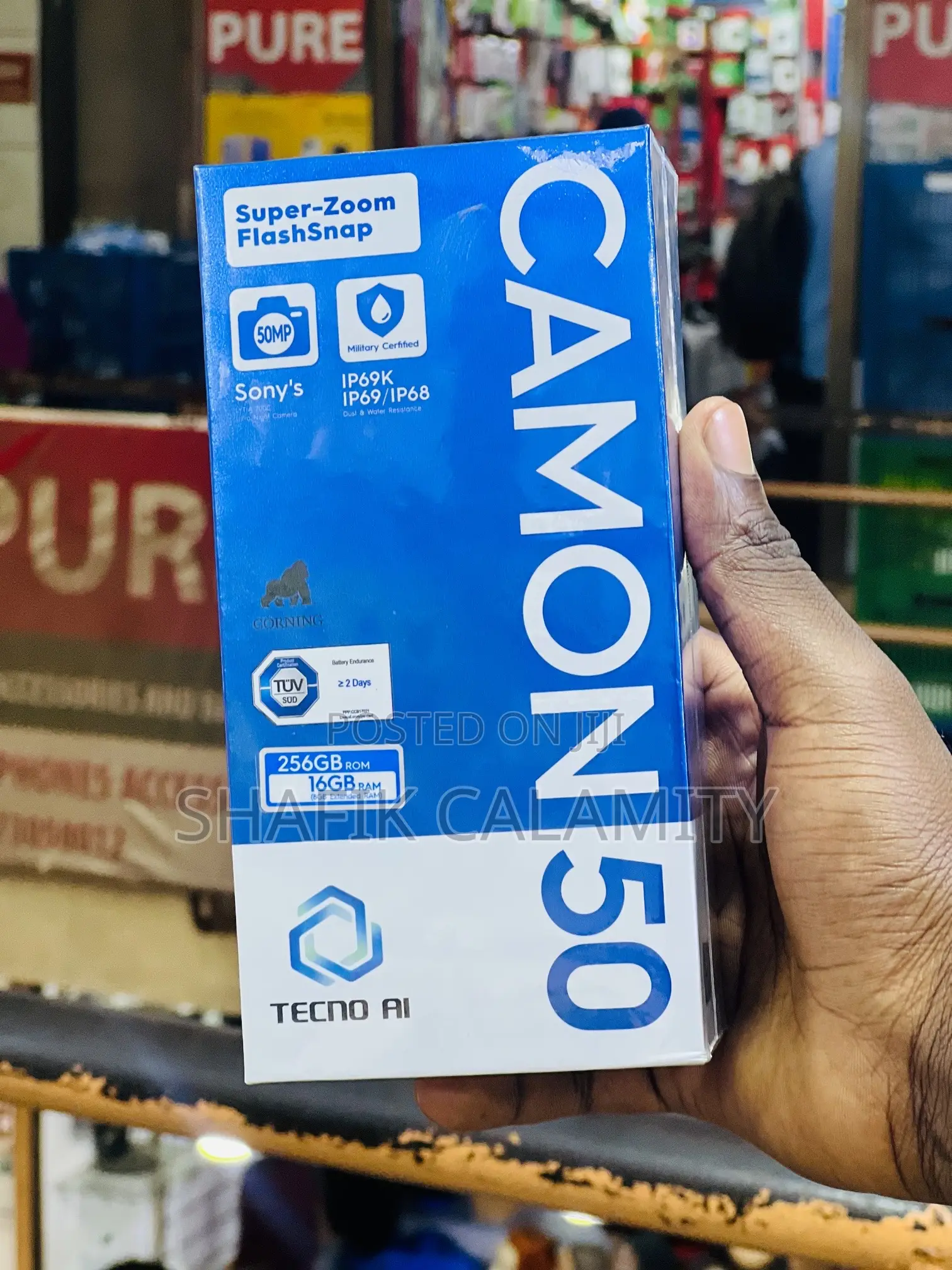 New Tecno Camon 50 256 GB Black