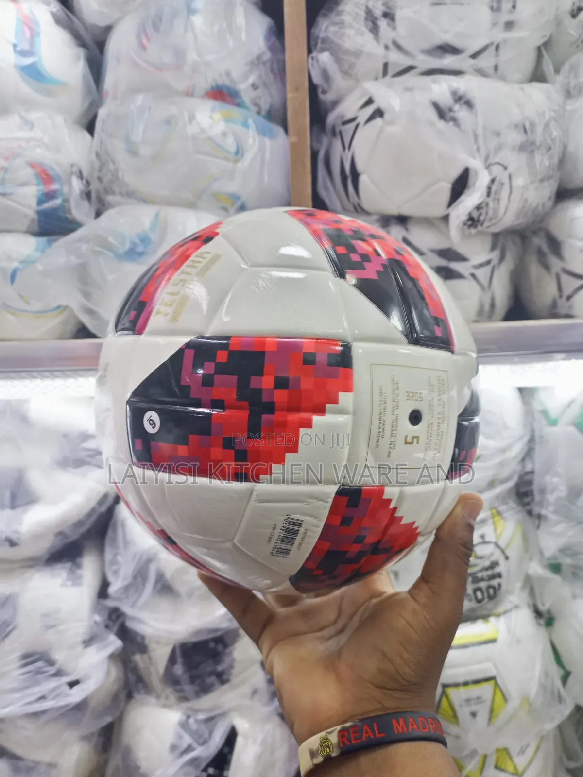 Red Telstar Football Fifa World Cup 2018 Official Match Ball Size 5