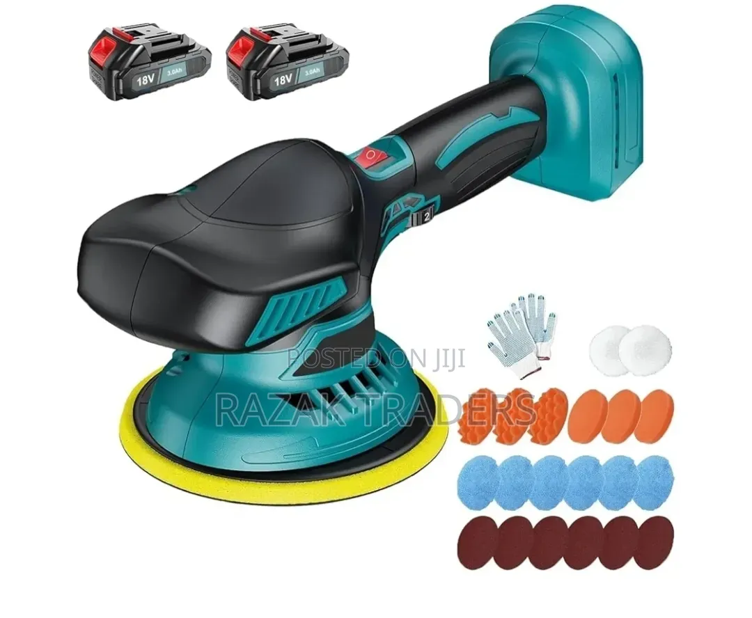 Cordless Car Buffer Polisher With 2pcs 88v Batteries 6 Inch Portable
