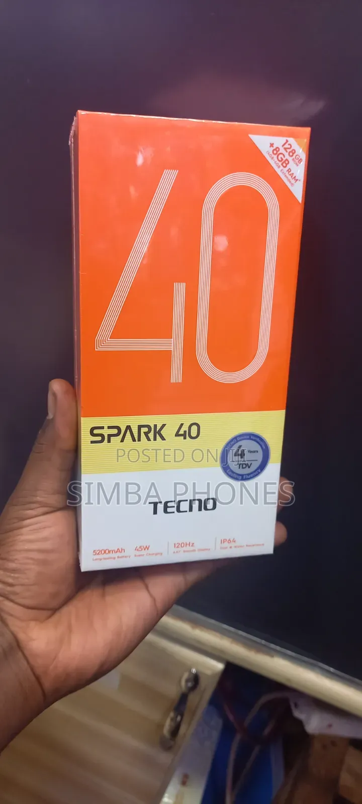 New Tecno Spark 40 128 GB Orange