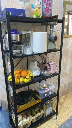 Foldable 5 Tier Kitchen Organizer With Rollers