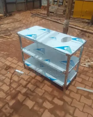 3_ Tray Stainless Steel Working Table