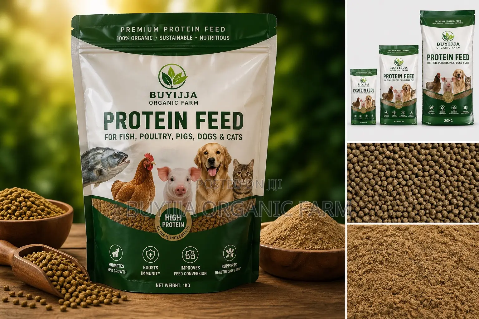 Buyijja Organic Farm – High-Protein Feed for Fish, Pigs, Poultry, Etc.