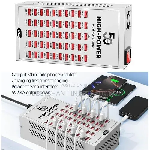 50 Port High-Power Multi Usb Charging Station