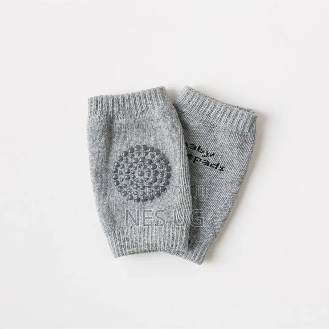 1pair Baby Boys/Girls Knee Protection Crawling Knee Pads - Gray