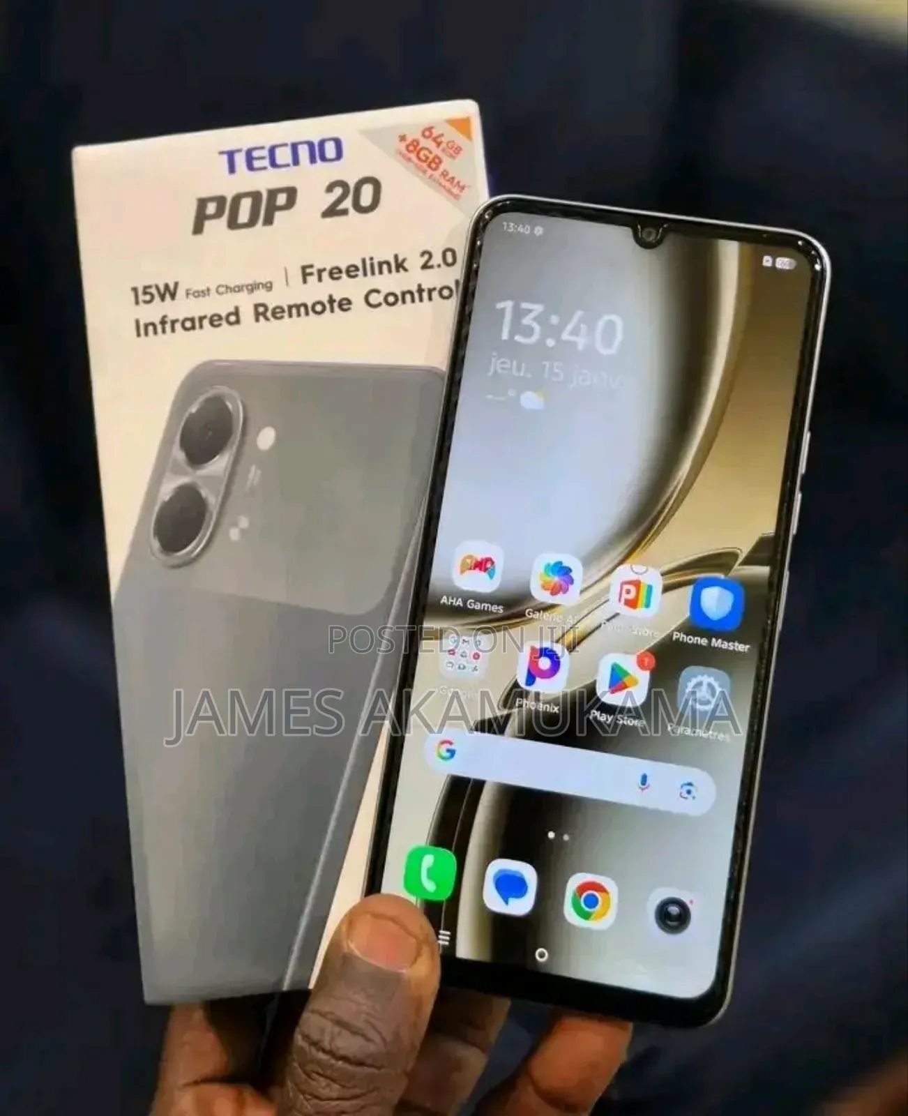 New Tecno Pop 20 64 GB Black