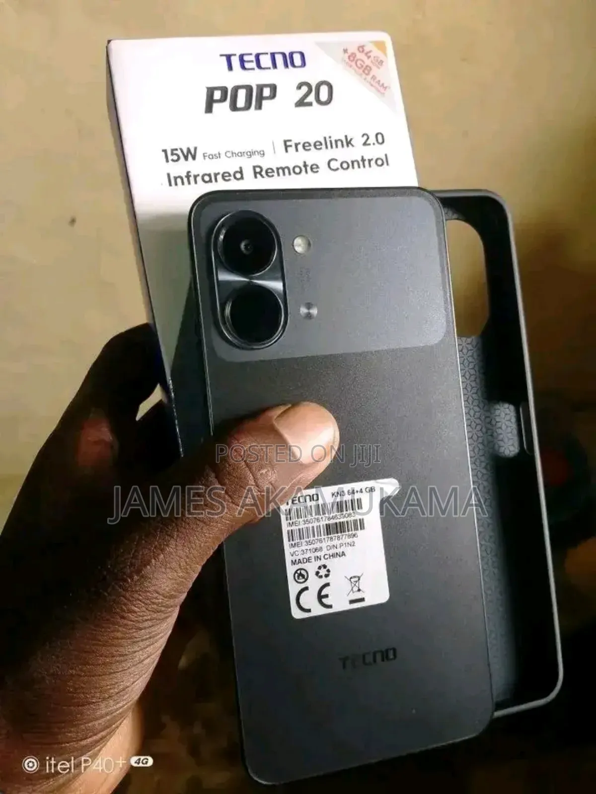 New Tecno Pop 20 64 GB Black
