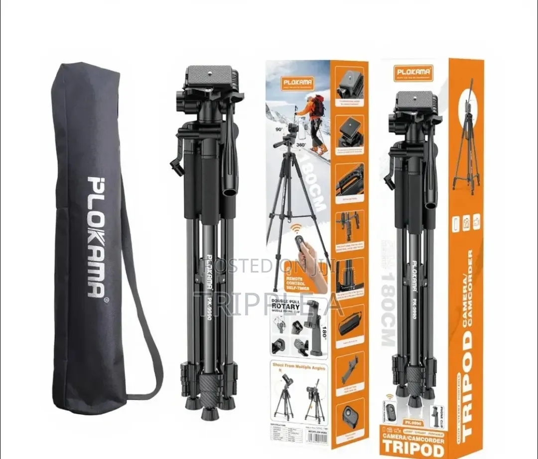 Plokama Heavy Duty Camera Tripod With Mobile Phone Holder