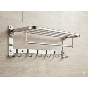 Stainless Steel Folding Towel Rack for Bathroom/Towel Stand/Hanger/
