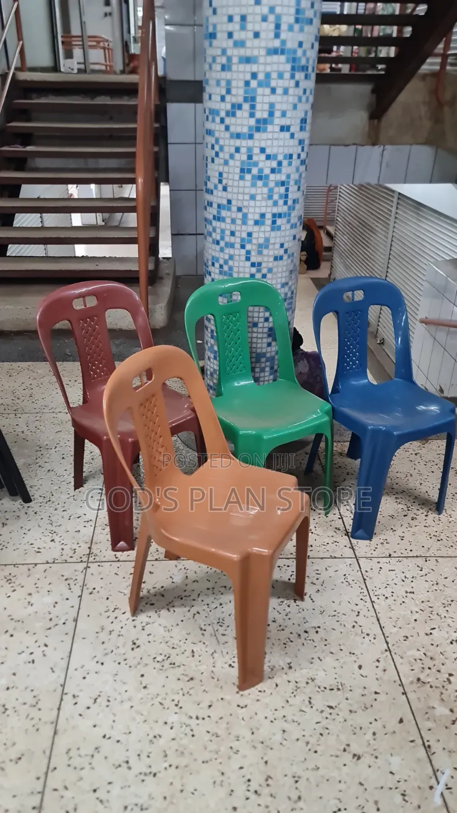 4colors Armless Plastic Chairs Plastic Chairs