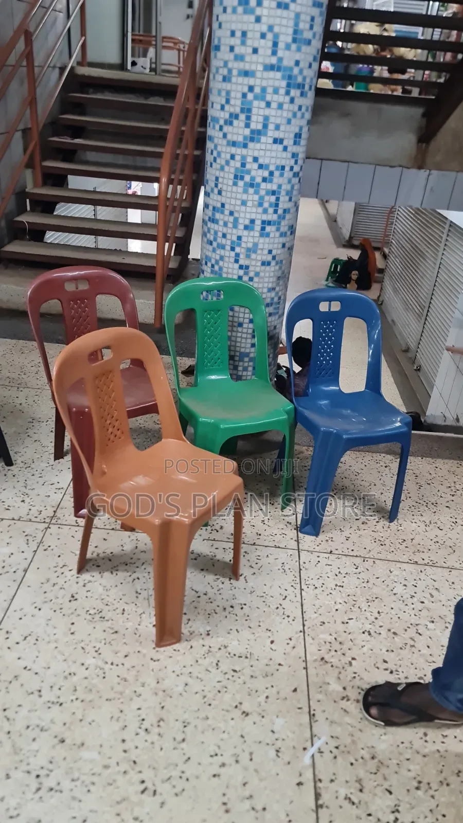 4colors Armless Plastic Chairs Plastic Chairs