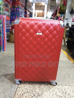 Rubber Plastic Suitcases. Extra Large. ( Red)