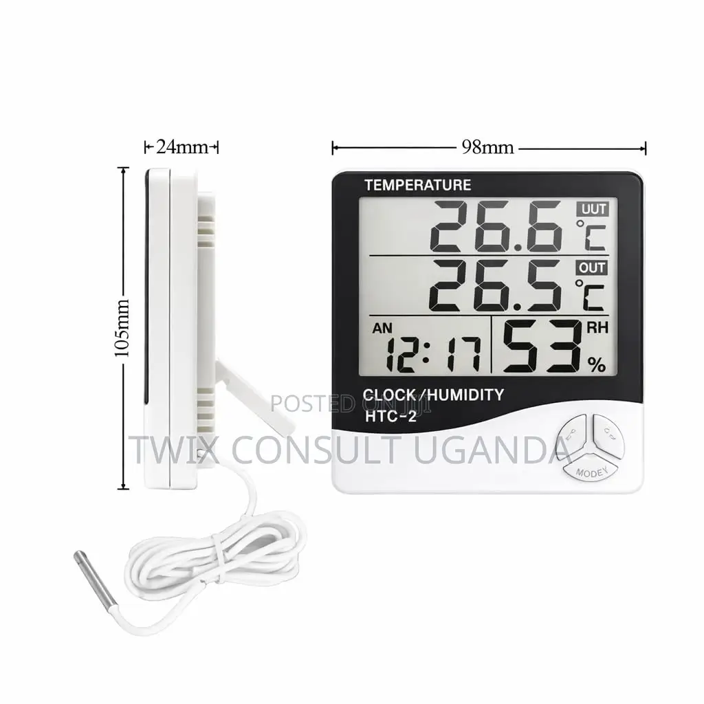 Htc-2 Digital Thermometer Hygrometer With External Sensor Probe