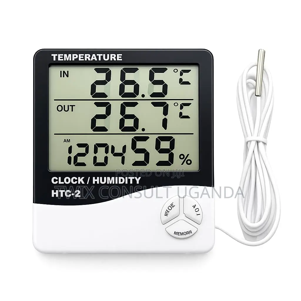 Htc-2 Digital Thermometer Hygrometer With External Sensor Probe