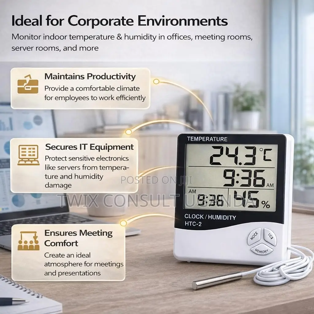 Htc-2 Digital Thermometer Hygrometer With External Sensor Probe