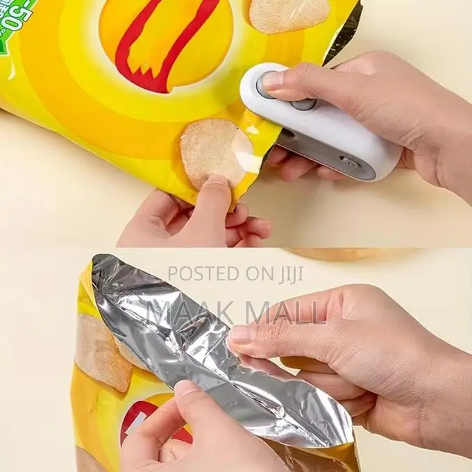 Usb Rechargeable Mini Bag Sealer With Cutter – 2-in-1