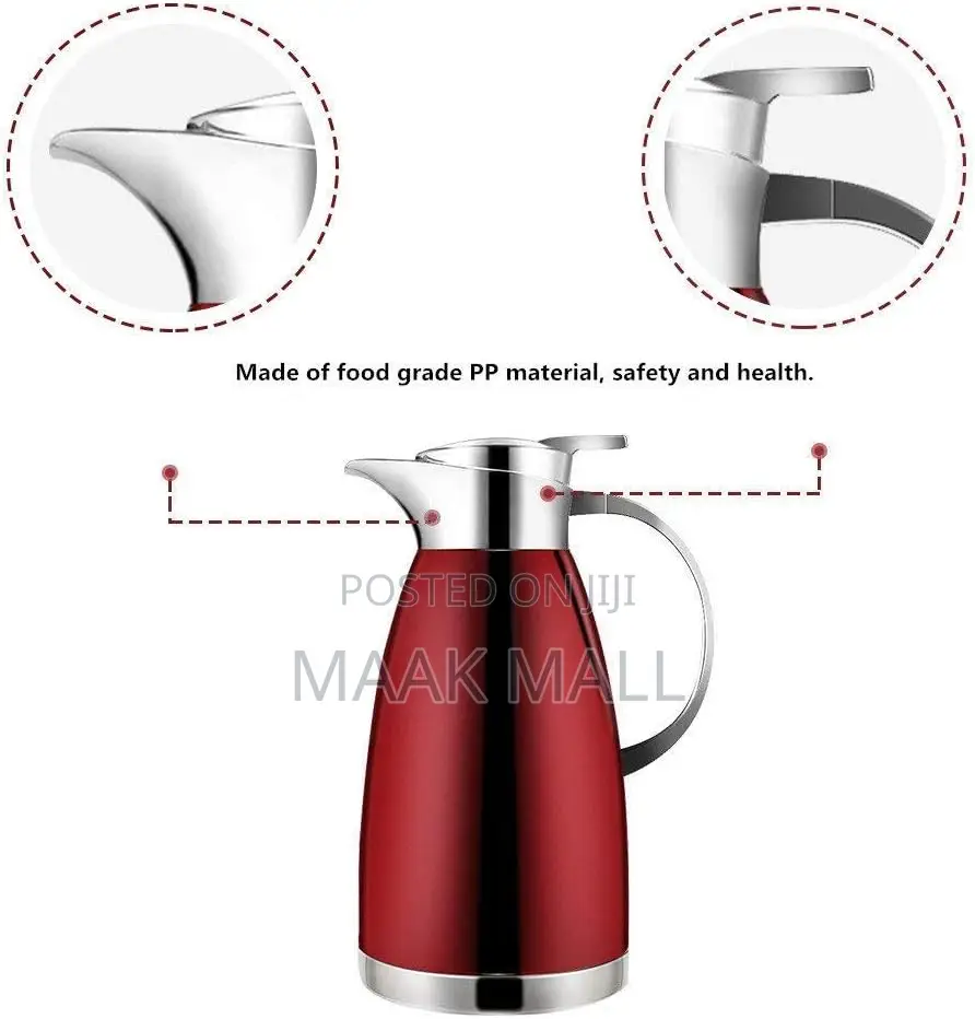 2l Stainless Steel Thermal Flask Jug Coffee Pot Water Bottl