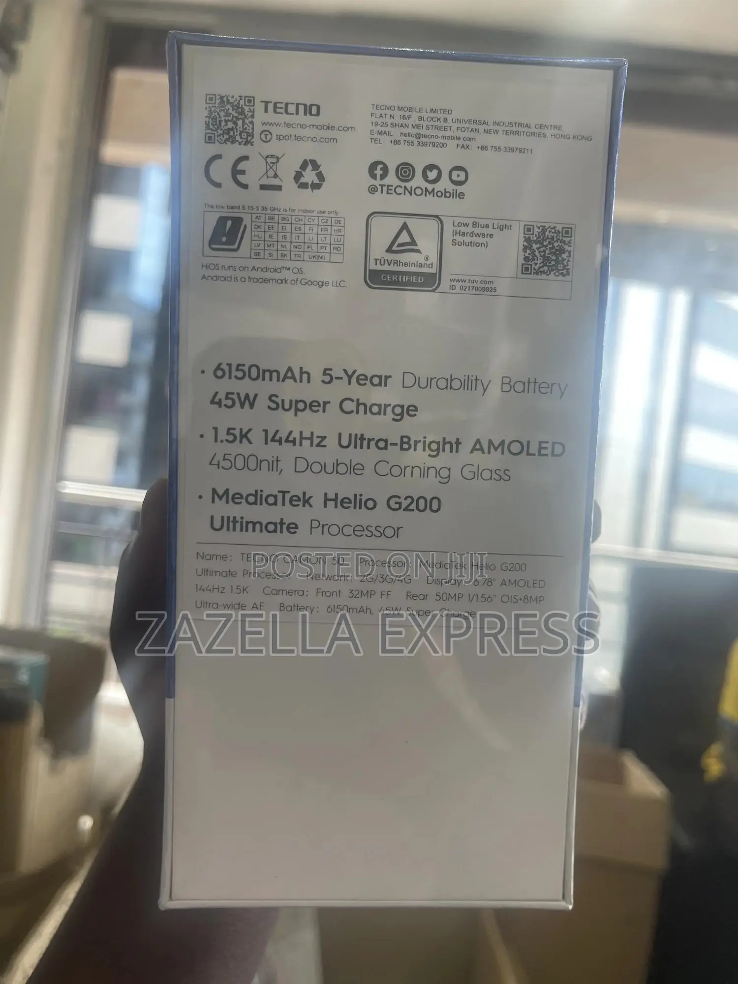 New Tecno Camon 50 256 GB Blue