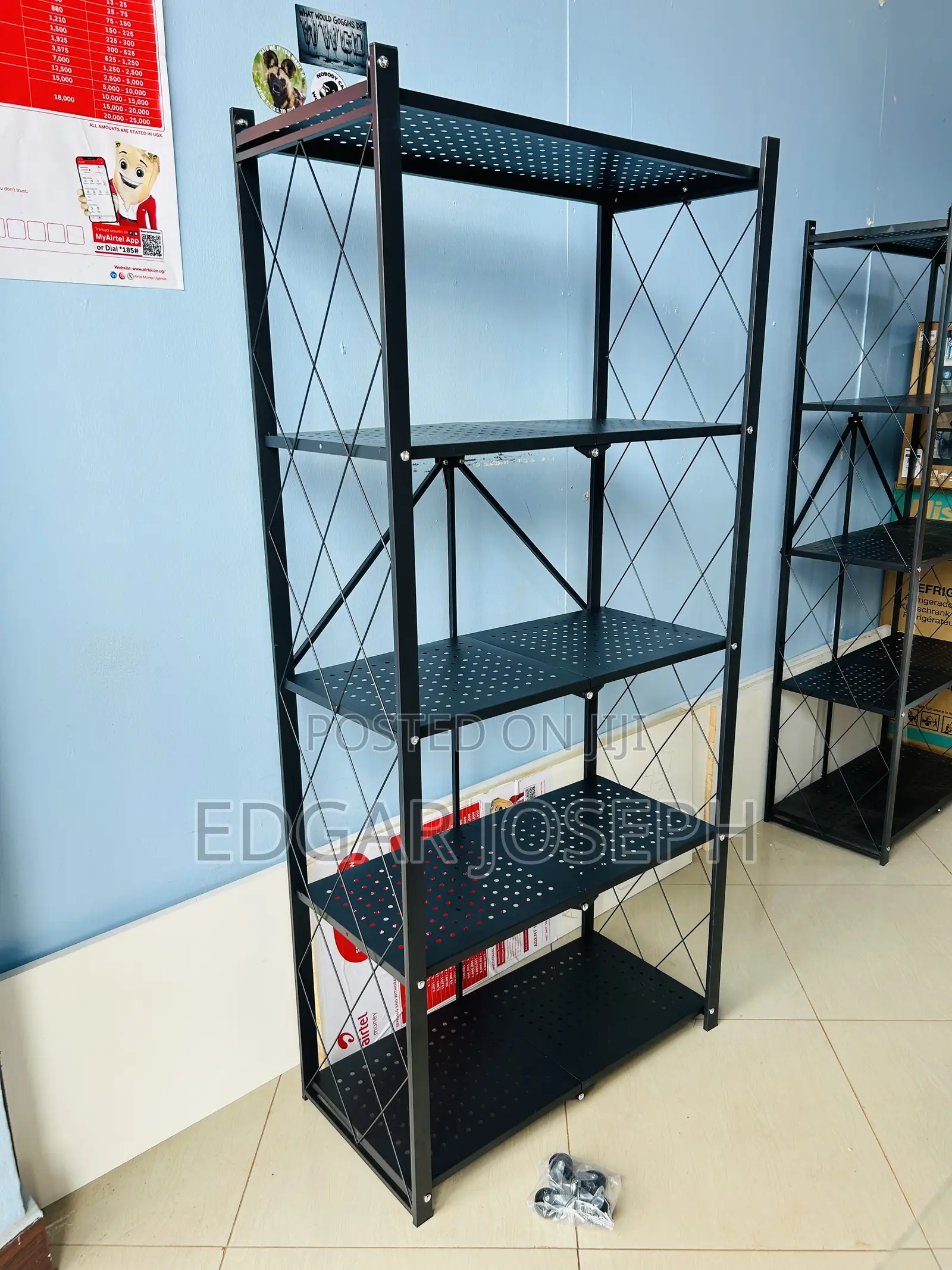 5 Layer Foldable Trolley For Kitchen 5 Shelves