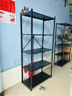 5 Layer Foldable Trolley For Kitchen 5 Shelves