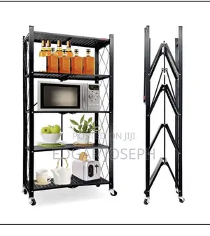 5 Layer Foldable Trolley For Kitchen 5 Shelves
