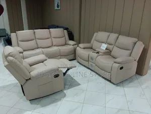 Manual Recliner Leather Sofa
