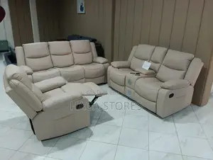 Manual Recliner Leather Sofa