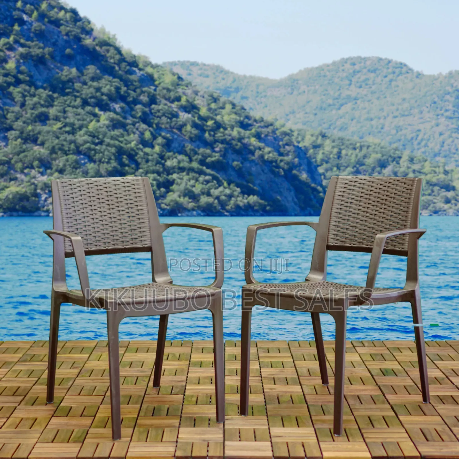 Plastic Rattan-Style Indoor/Outdoor Chairs