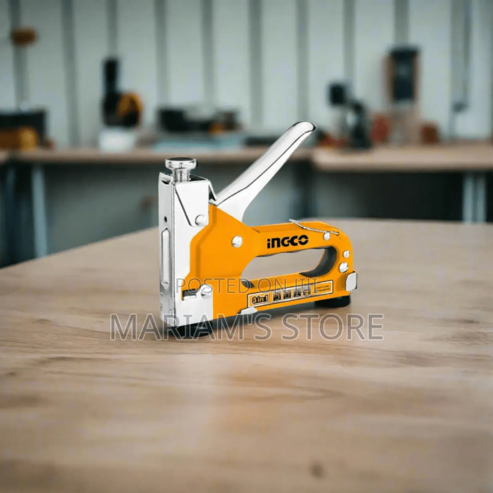 An Ingco 3-in-1 Heavy-Duty Staple Gun Kit,