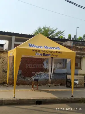 A Yellow 3m by 3m Butterfly Tent