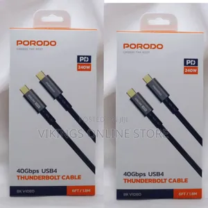 Porodo Thunderbolt Type C to Type C 1.8m Cable