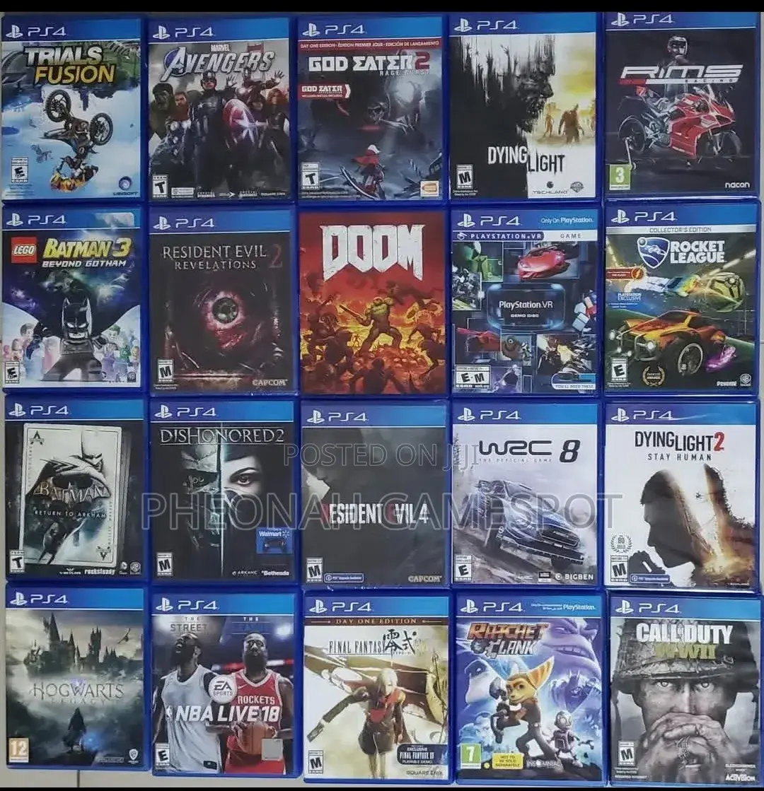 All Ps4 Games on CDS or Ps4 Disc Games