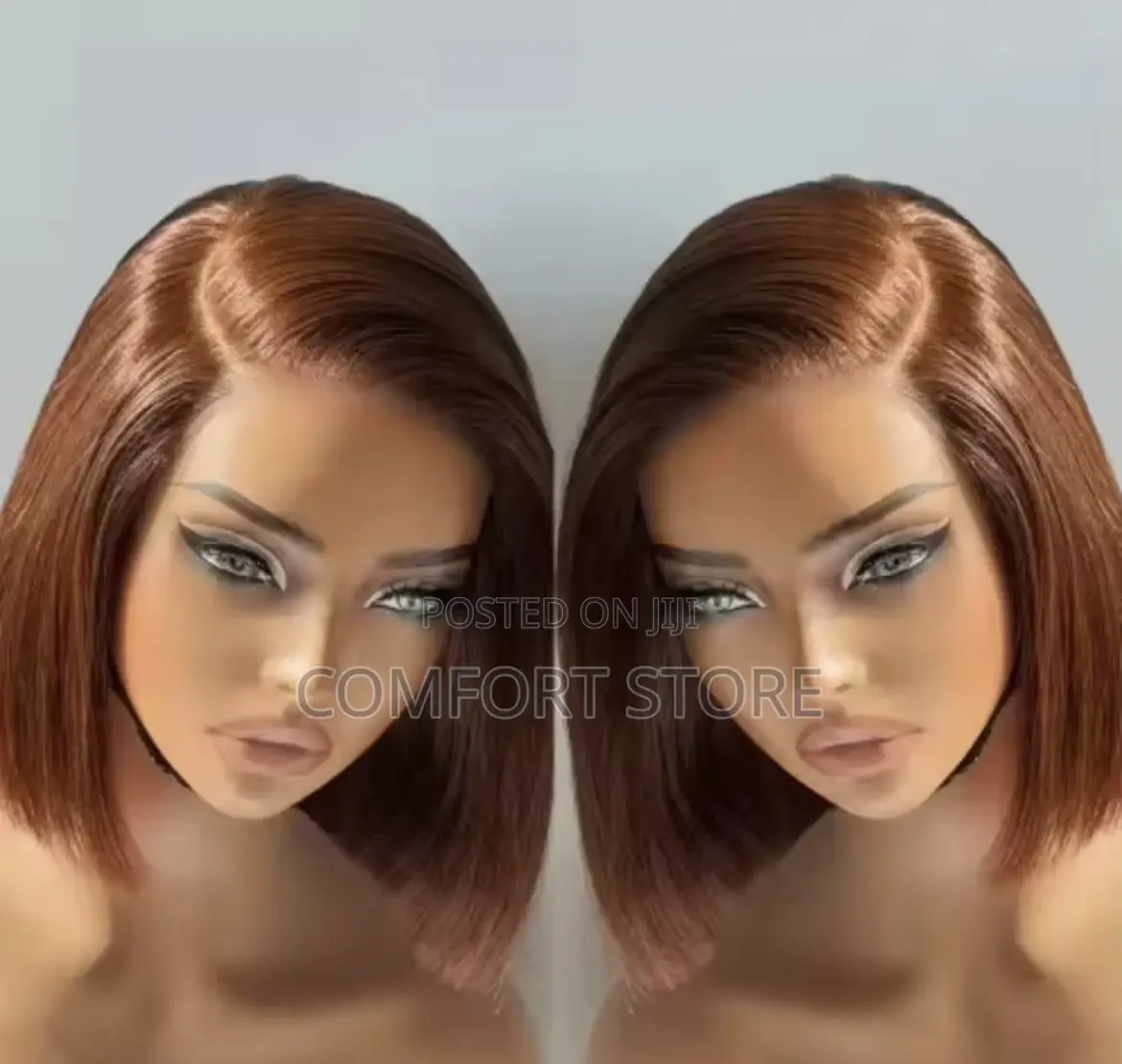 13*4 Bob 10 Coffee Brown Human Hair Wig