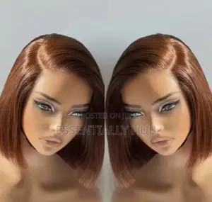13*4 Bob 10 Coffee Brown Human Hair Wig