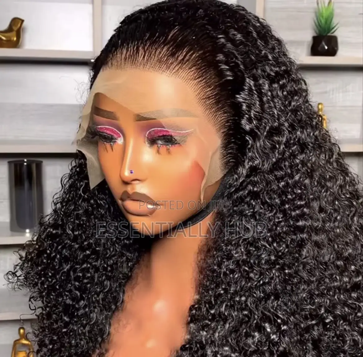 Water Wave in Big Volume Full Lace Closure Human Hair Wig