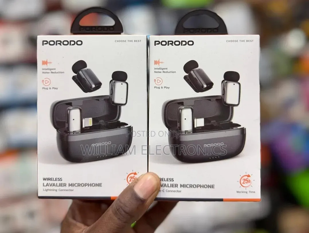 Porodo Wireless Lavalier Microphone With Type-C Connector