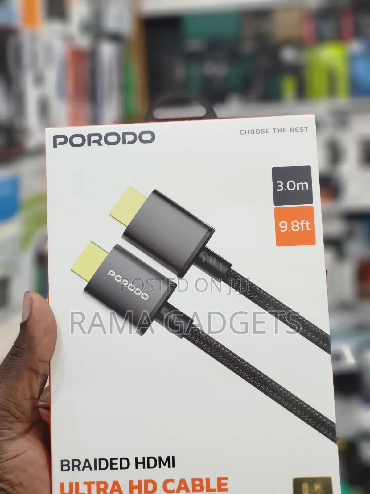 Porodo 3.0m Braided Hdmi Ultra Hd Cable.