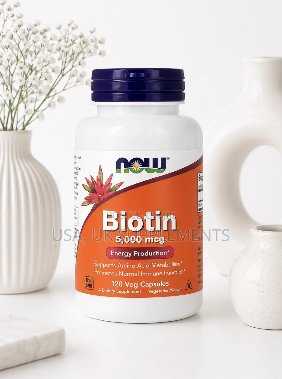 Now Biotin 5000mcg 120veg Capsules