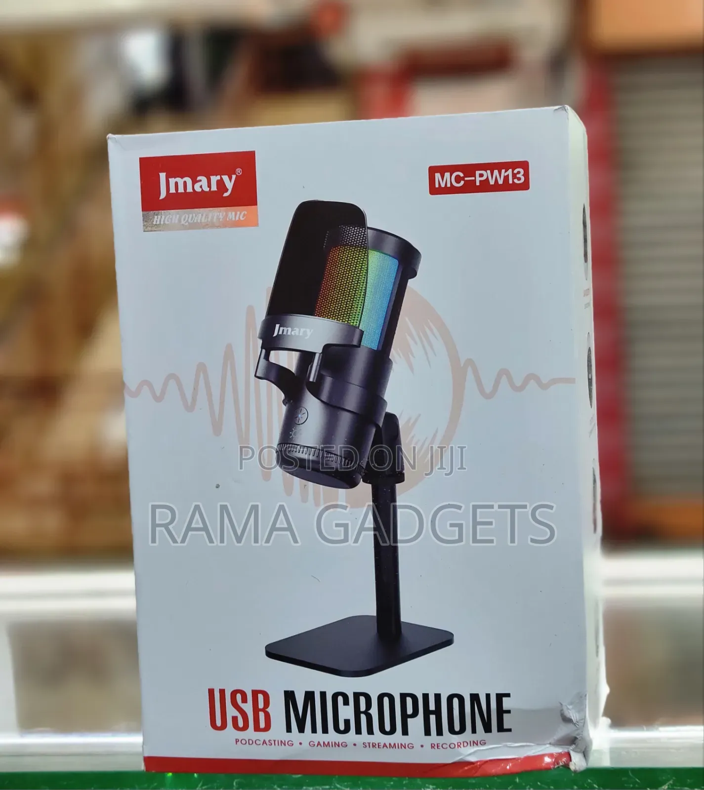 Jmary Mc-Pw13 RGB Light Plug and Play Desktop Microphone