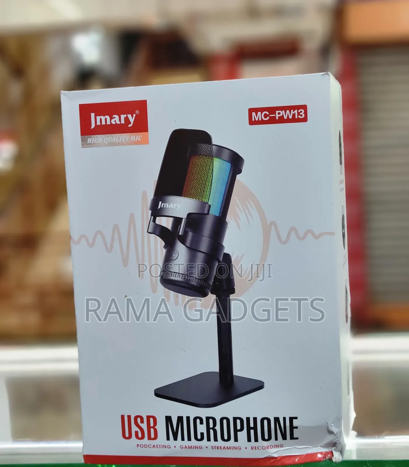 Jmary Mc-Pw13 RGB Light Plug and Play Desktop Microphone