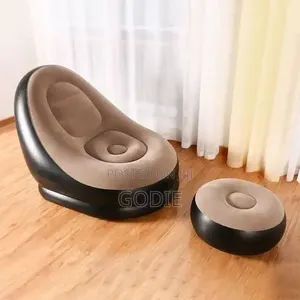 Inflatable Lounge Chair With a Matching Footrest,