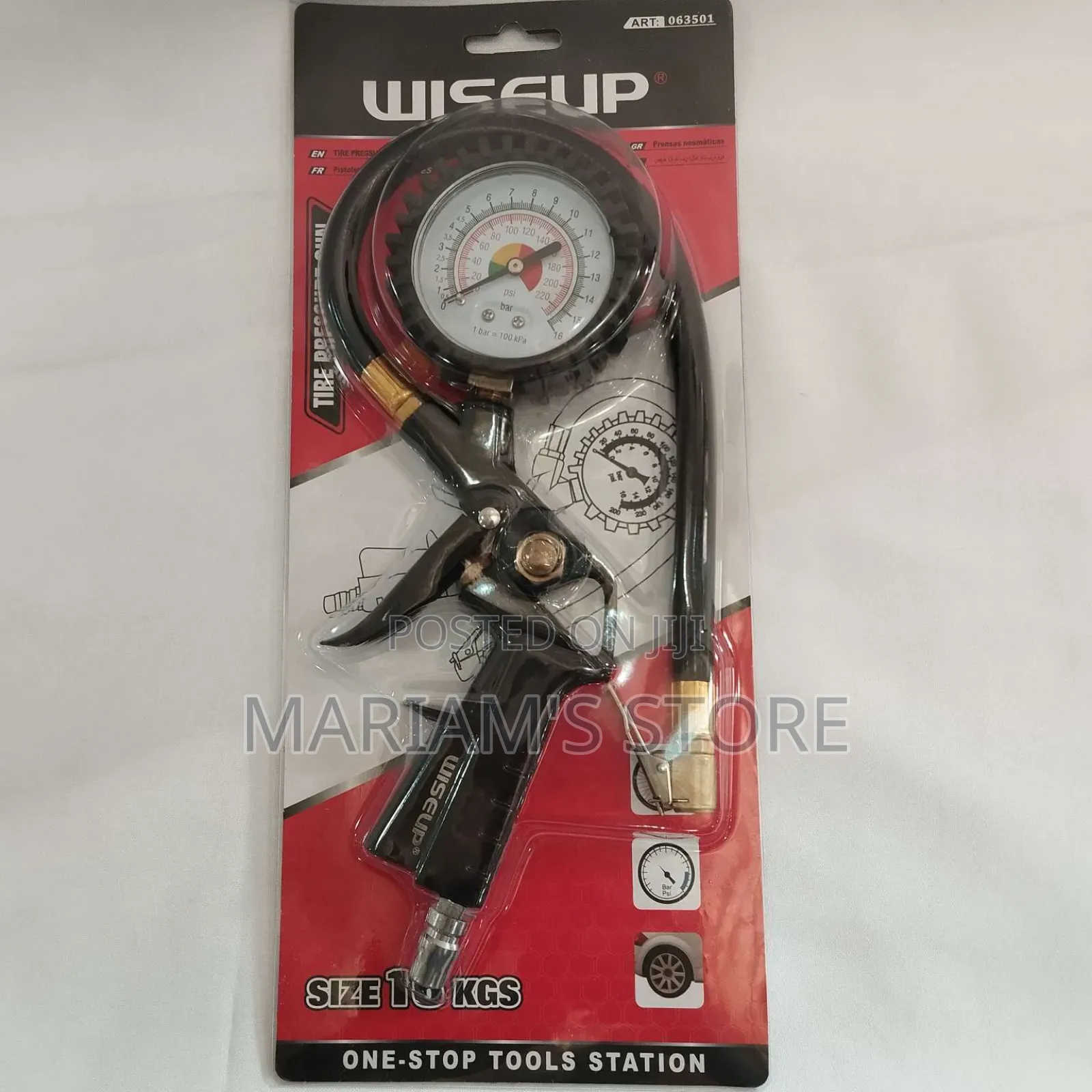 Wiseup Tire Pressure Gun With an Industrial-Grade Inflator Gauge.