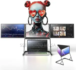 V2com 15.6" Triple Laptop Monitor Extender FHD 1080p Ips – Portable