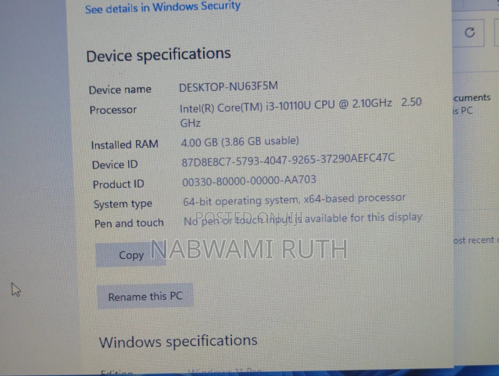 Laptop Asus 4GB Intel Core i3 SSD 128GB