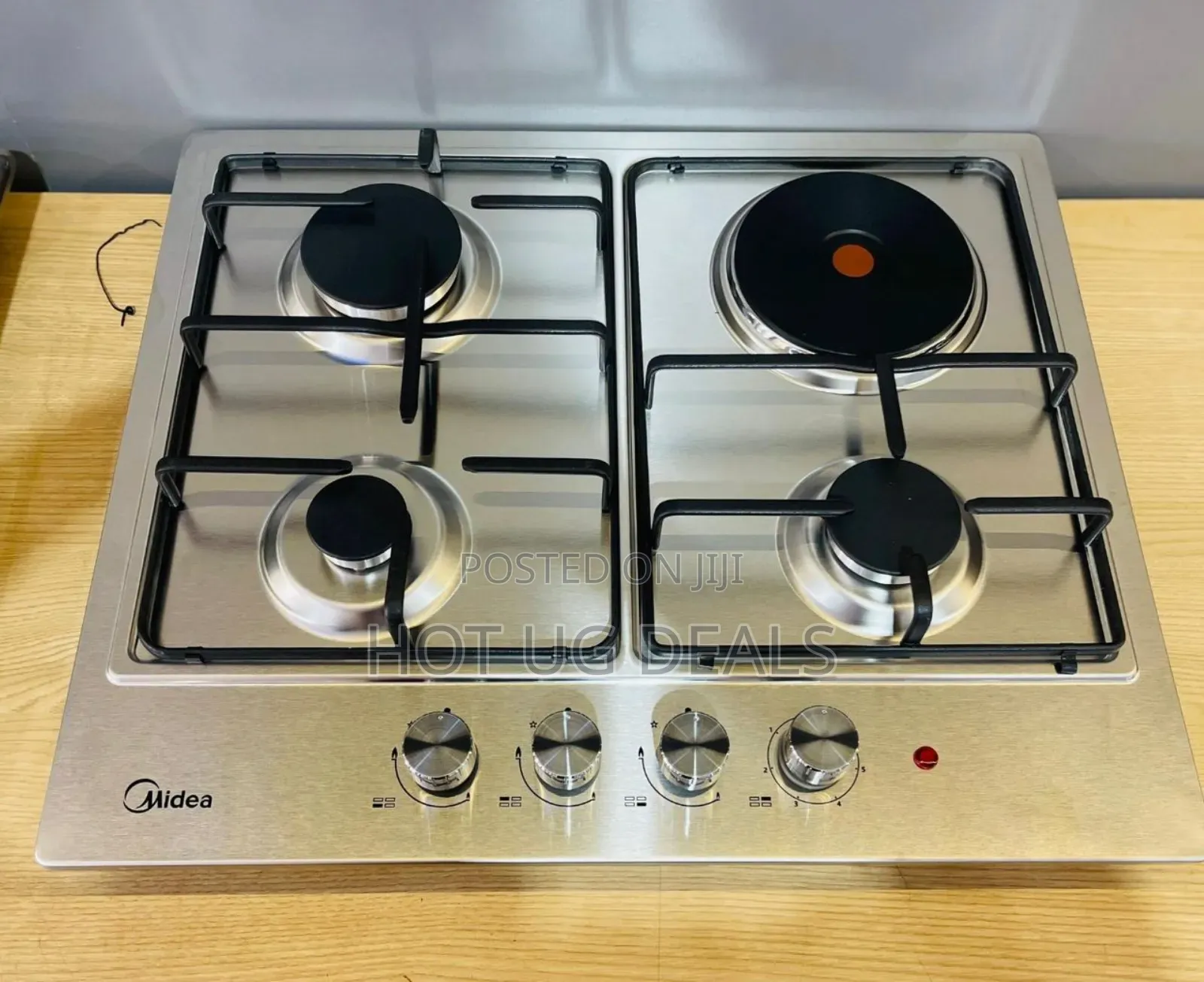 Midea 60cm Built-in Gas Hob, 3 Gas Burners 1 Electric Hot Plate